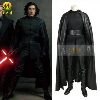 Star Wars 8 The Last Jedi Kylo Ren Cosplay Costume Kylo Ren Cosplay Leather Suit Halloween Costume for Adult Men Custom Made the touhou project yukari yakumo cosplay costume halloween luxury party dress custom made