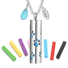 Любовь подвески из нержавеющей стали Винтаж ароматерапия парфюмерные эфирные масла колье аромараспылитель хранения медальон серебряный кулон VA-1021