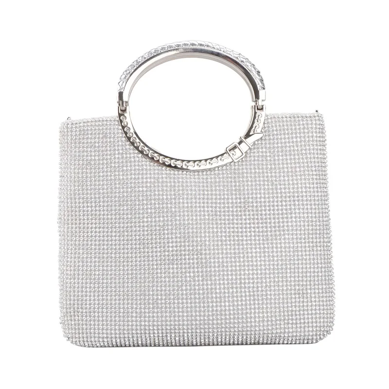 

New Luxury Crystal Evening Clutch Bag Women Pearl Beaded Handbag Ladies Wedding Purse Party Rhinestones Pearl Tote Bag