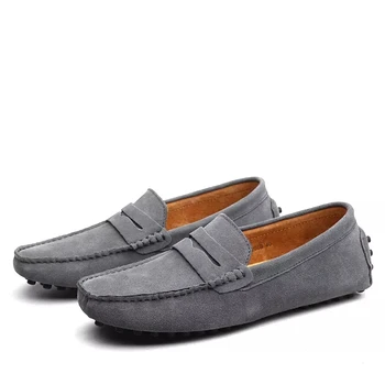 

OLOME Brand Fashion Summer Style Soft Moccasins Men Loafers High Quality Genuine Leather Shoes Men Flats Gommino Driving Shoes