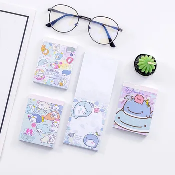 

1Set Memo Pads Sticky Notes Kawaii Whale travel Paper Notepad diary Scrapbooking Stickers Office School stationery Notepads