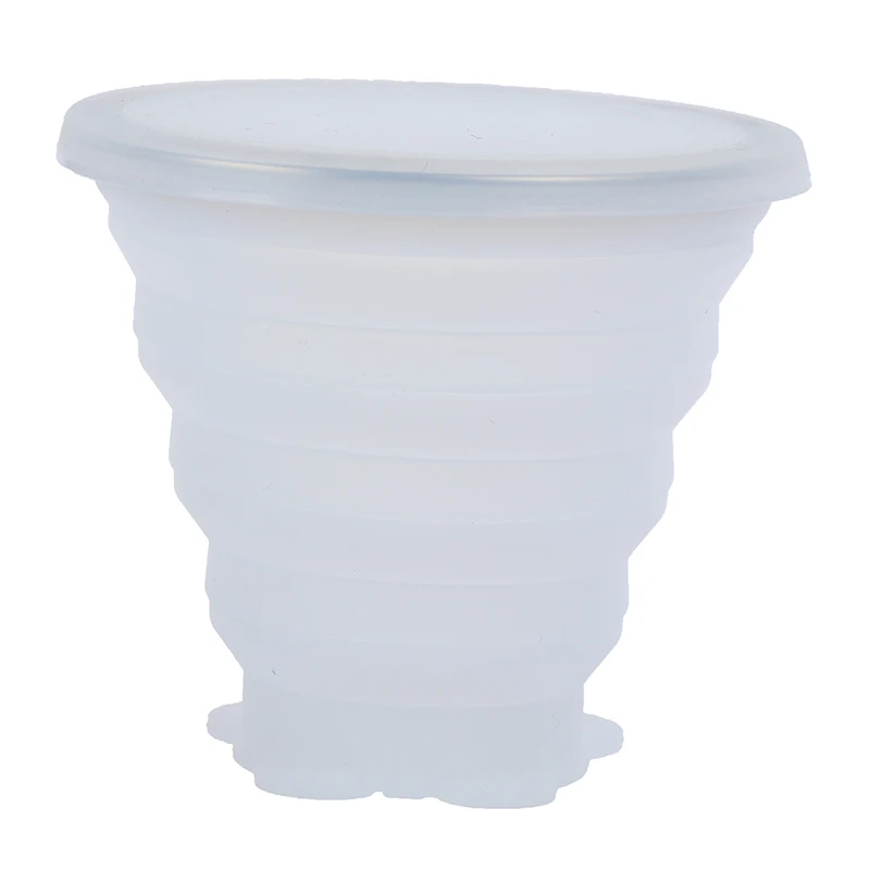 Горячая 1 шт. Портативный Силиконовый Кофе Чай складные чашки выдвижной питьевой чашки инструменты - Цвет: Белый