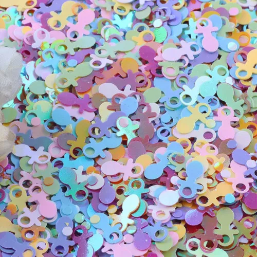 13mm Pacifier ABmix AB Смешанная Цвет блесток 13 мм соску формы свободные ПВХ пайетки Швейные выводы Craft Рождество Свадебная вечеринка DIY украшения 20 г - Цвет: 13mm Pacifier ABmix