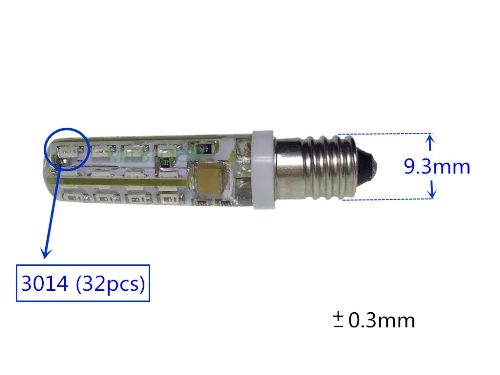 E10 220V LED 3014 32smd 화이트 레드 블루 그린 따뜻한 화이트 작은 스레드 led, 220V E10 실리콘 젤 led E10 220V 레드 조명 전구 E10