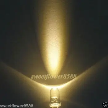 

1000pcs 3mm Warm White 3000-3200K 7000mcd LEDs Light Bulb Led Lamp