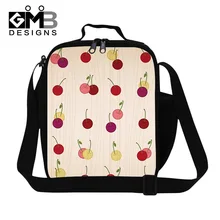 Dispalang вишня термо сумки для обедов Фрукты 3D печать дети Ланчбокс Детская сумка для путешествий Lancheira Termica Womans маленькая пищевая сумка