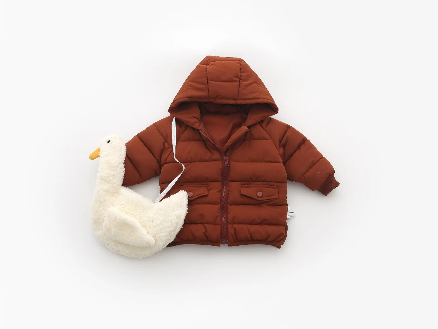 От 1 до 5 лет пуховик для маленьких девочек; теплая зимняя куртка с капюшоном и воротником для девочек; повседневная детская верхняя одежда на молнии с карманами