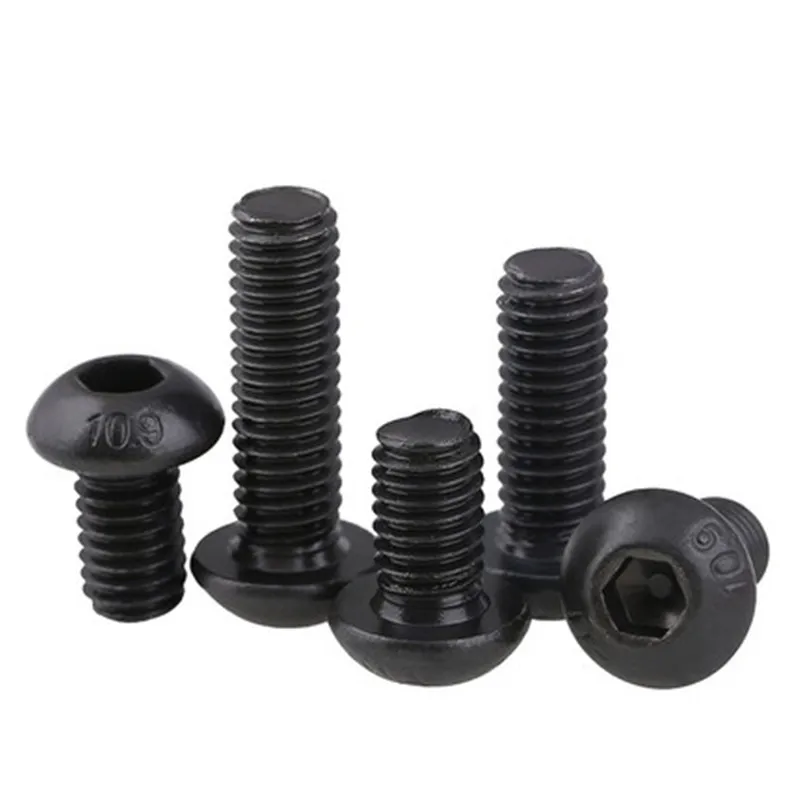 10-32 1/4 5/16 3/8 1/2 Inch 10.9 Grade UNF America Standard Fine Thread Carbon Steel Round Pan Button Head Hexagon Socket Screw