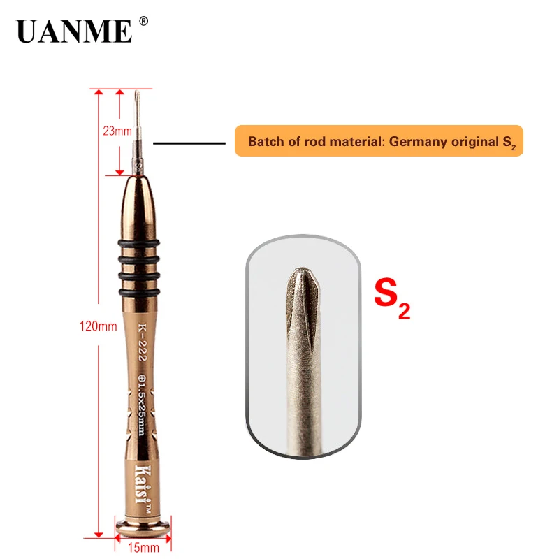 UANME T-222 1 шт. Прецизионная отвертка Профессиональный инструмент для ремонта открывания для мобильного телефона планшета ПК