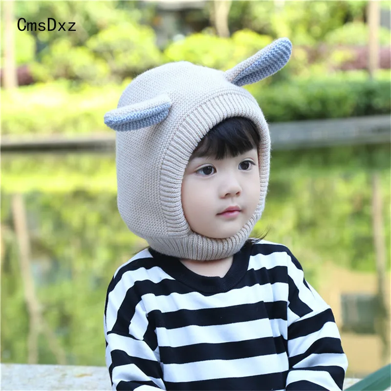 CmsDxz2018 Cute Dog Ear Baby Children Cap High Quality Elastic Scarf