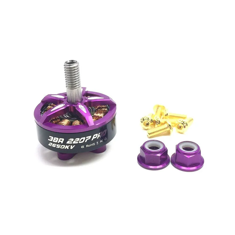 3BHOBBY Racing Brushless Motor 2207 Pro 1750KV 2150KV 2450KV 2650KV 7075 Aluminum Titanium Shaft for FPV 200-220 Frame-1 (6)