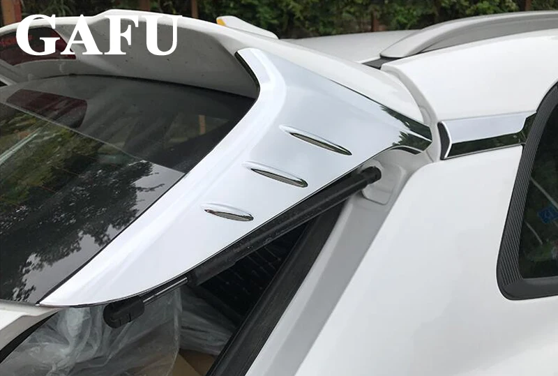 

Accesorios for hyundai kona 2019 2018 Side Rear Window Spoiler Chrome Cover Trim Triangle Garnish Bezel car styling