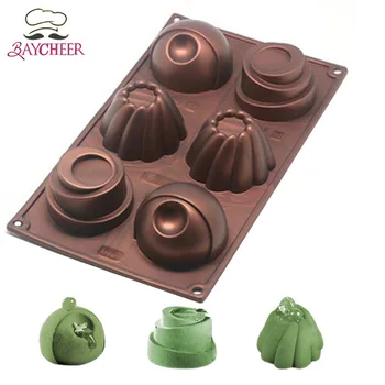

6 Hole Creative Chocolate Cake Mold Chocolate Fondant Tools Decoration Bakeware Cupcake Baking Molds Polymer Clay Molds