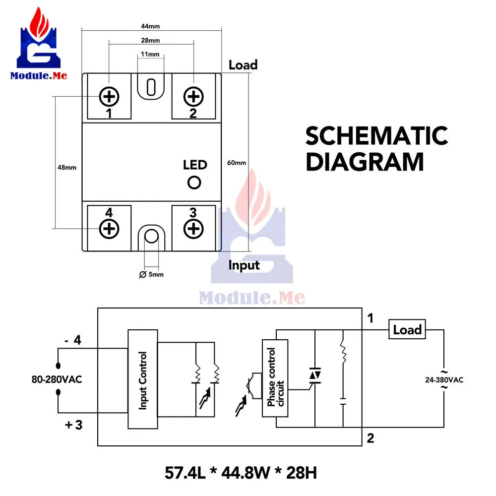 SSR-40DA 40A вход 3-32 В DC Выход 24-380 В AC твердотельный релейный модуль однофазный полупроводниковый Релейный Щит