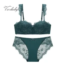 Varsbaby женские сексуальные цветочные кружева пуш-ап половина чашки нижнее белье бюстгальтер на косточках наборы