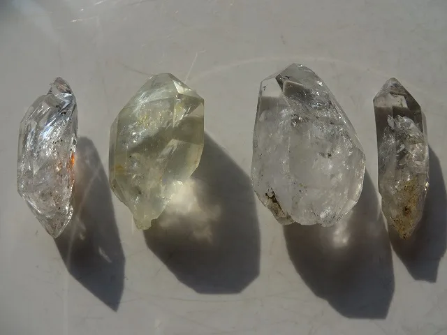 4PCS AAA Super Water Clear Quartz Crystal Herkimer Diamond With Great Rainbows 27g | Дом и сад
