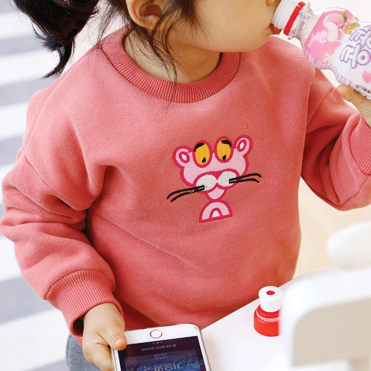 Осенне-зимняя футболка в семейном стиле детский утепленный флисовый джемпер с вышивкой для родителей и детей Одежда для мамы и дочки