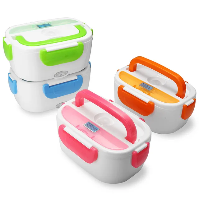 EU 220V 1.05L Electric Heating Portable Heated Lunch Box Truck Oven Cooker Food Warmer Food Grade Plastic Heat Warm function