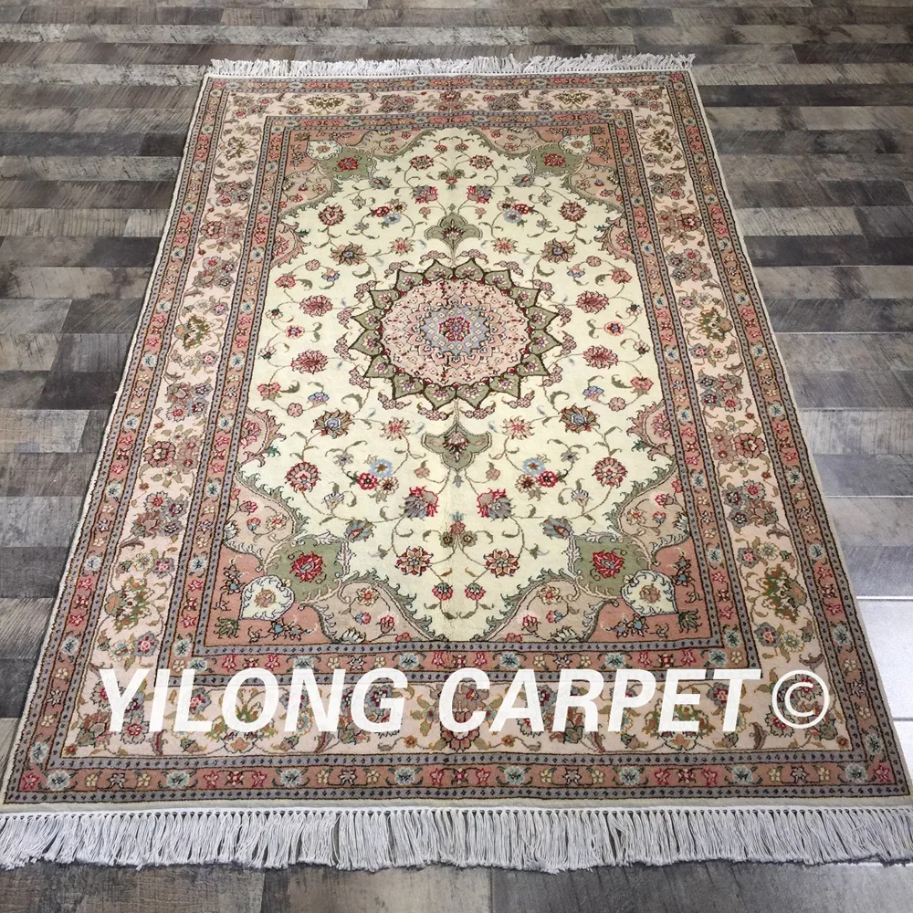Yilong 4 'x 6' турецкий стиль ручной вязки Красочные цветы изысканный прочный