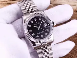 Элитный бренд новый Для мужчин часы Datejust Нержавеющая сталь Черное золото Автоматическая Механическая сапфир Стекло сзади