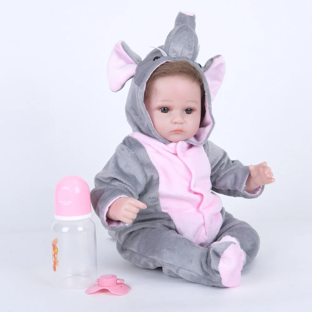 LEOOFU bebe Кукла реборн 17 дюймов девушка дети очаровательны игрушка подарок на Новый