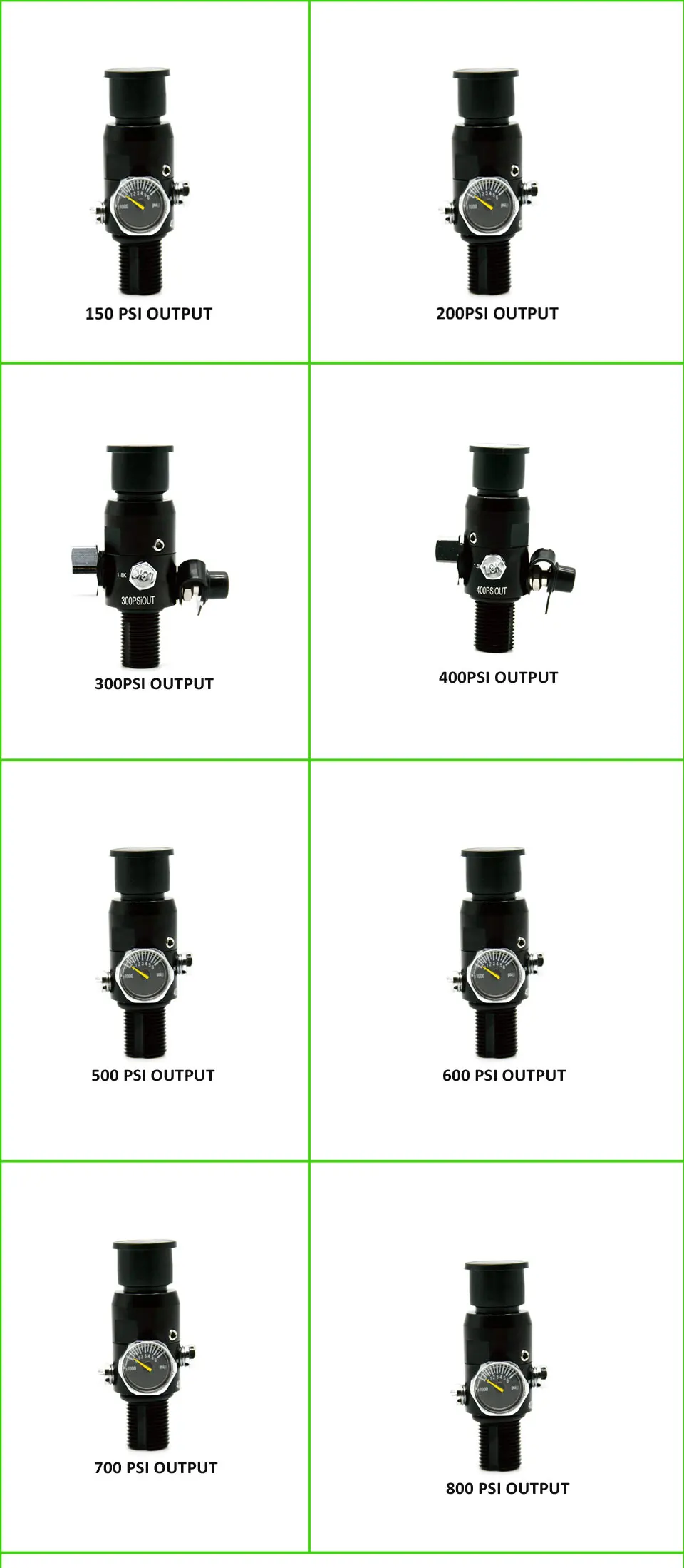 PCP Пейнтбол LP Регулятор низкого давления клапан 100PSI/150PSI/200PSI/300PSI/400PSI/500PSI/600PSI/700PSI/800PSI