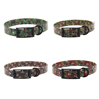 

TPU Waterproof Camouflage Dog Collar for small Medium and large dogs Deodorant Dog Collars adjustable pet Necklace Easy to clean