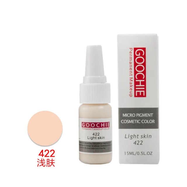 422 Goochie, Перманентный макияж, пигмент для татуажа, чистое органическое жидкий пегмент( 1/2 унции) 15 мл пигмент для бровей чернил для татуажа набор чернил - Цвет: 422
