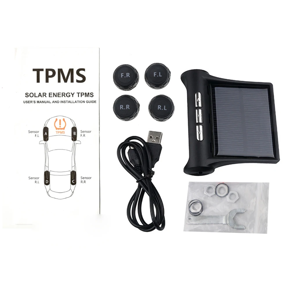 433.92MHZ ڵ TPMS ¾ Ÿ̾ з ͸ ý 4  ¾  USB ڵ  溸  Ÿ̾ з 