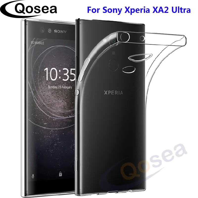 Qosea For Sony Xperia XA2 Ultra Case Shockproof Clear Transparent Slim Silicone Soft TPU Protective Cover |