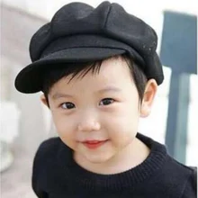 Модный реквизит для фотосессии новорожденных, шапки для маленьких мальчиков, берет с большими полями, ретро берет, детская шапка для девочек 1-5 лет BB0104