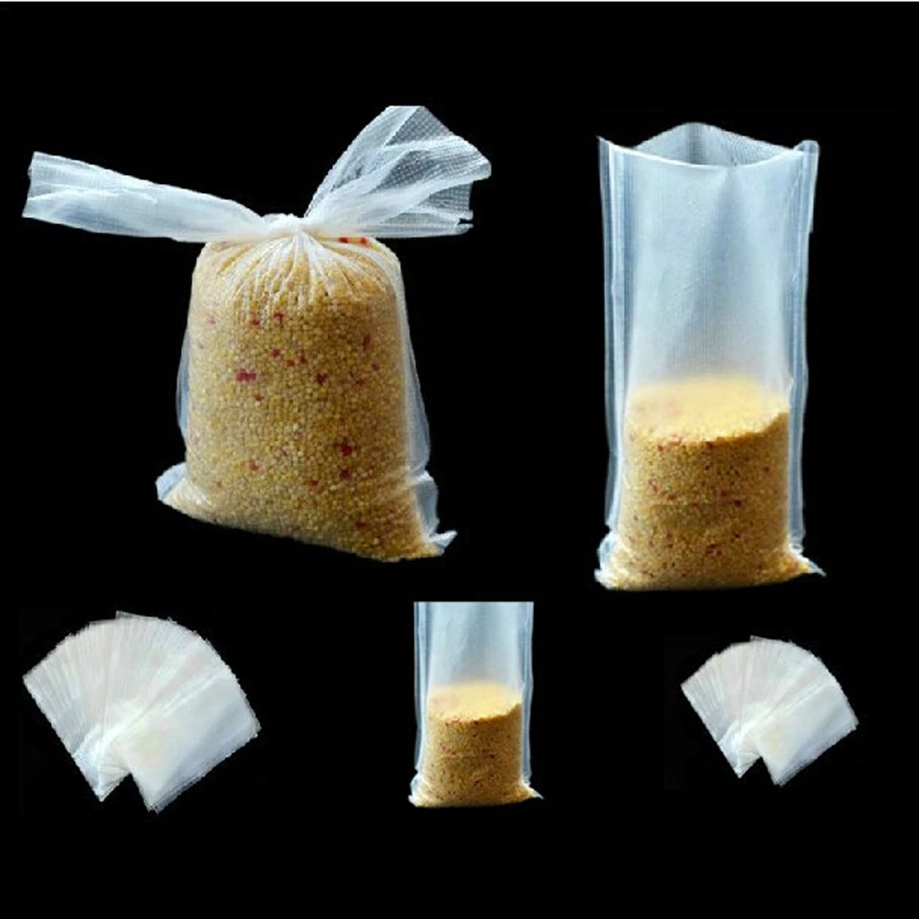 New 100pcs Fast Dissolving Bags Carp Fishing Tackle Carp Bait 6x12cm & 7x15cm Water PVA  Soluble Bait Bags 