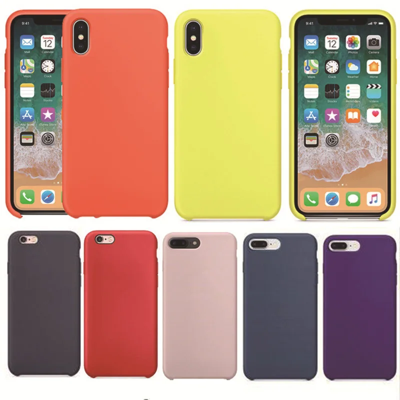 

Liquid silicone microfiber phone case for iphone 6 6s 7 8 XS Max XS XR Cover