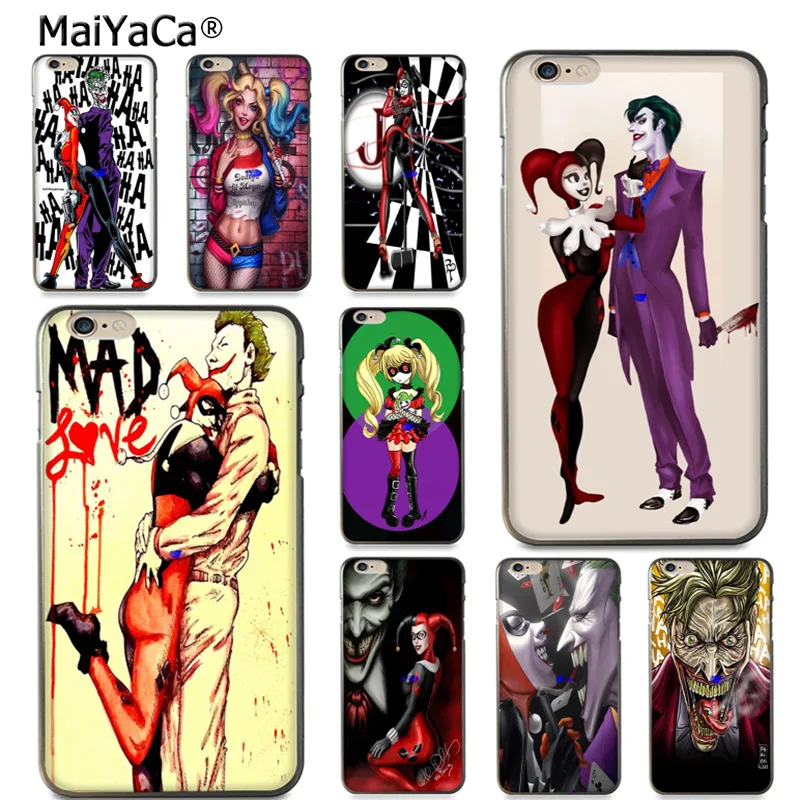 Защитный Мягкий ТПУ чехол для телефона MaiYaCa harley quinn joker iPhone 6S 6plus 7 7plus 8 8Plus X 5S 12Pro xs max
