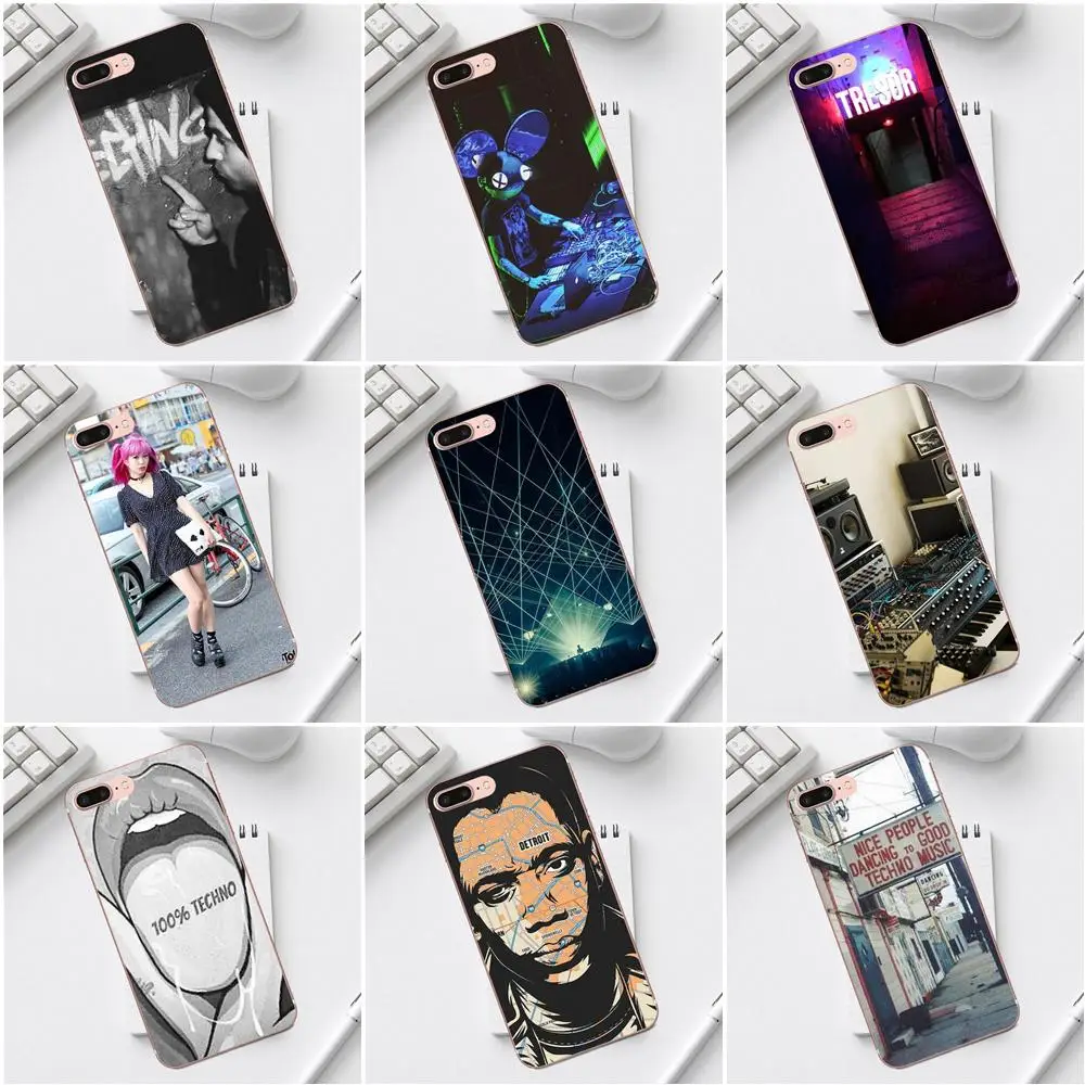 Qdowpz Love Techno Мягкий ТПУ узор розовый для Galaxy Alpha Core Prime Note 4 5 8 S3 S4 S5 S6 S7 S8 S9 mini edge