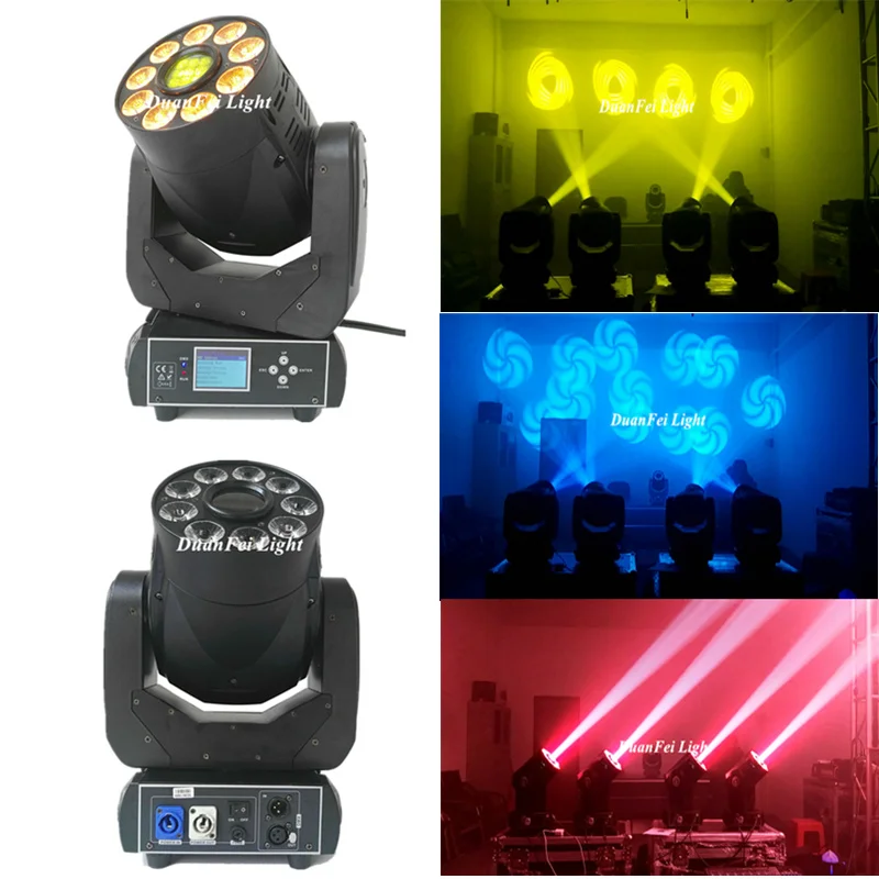 2 шт. 9x18 Вт Wash LED Moving Head Spot Gobo с вращающейся подвижной головкой 90 Light RGBWAUV LED|Эффект
