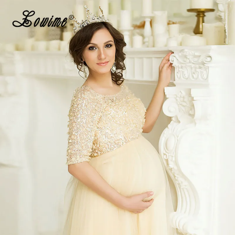 plus size sequin maternity dress