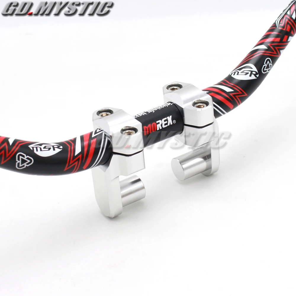 

Universal Anodized 2 Inch Pivoting Motorcycle Handlebar Riser For 7/8" 22mm and 1-1/8" 28mm fat handleBars Clamp