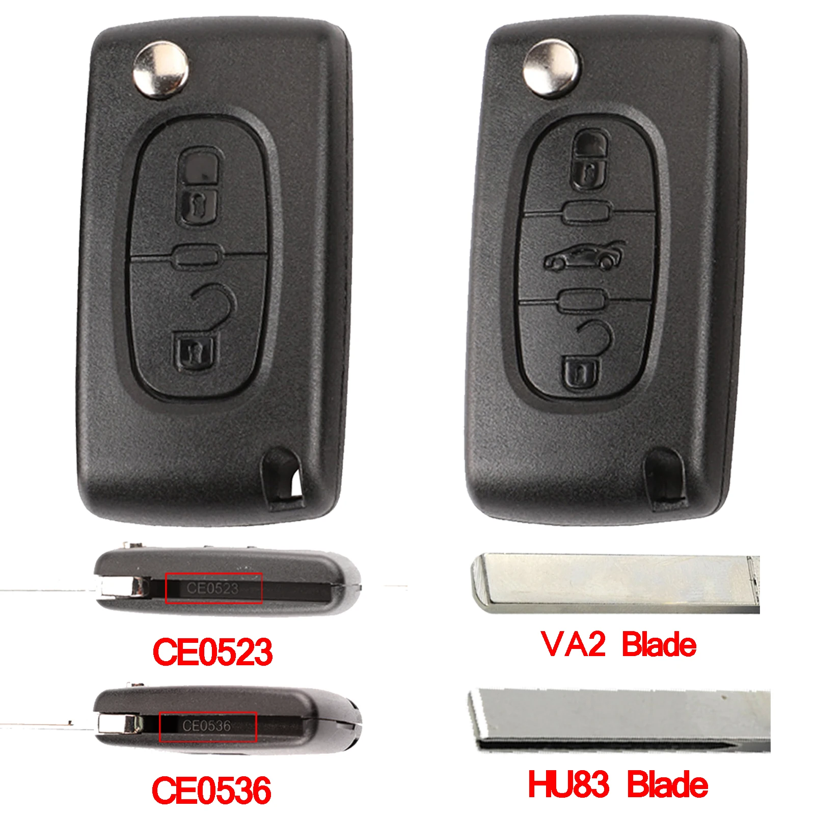 2/3 BTN CE0523 дистанционный автомобильный корпус ключа для Peugeot 306 307 308 407 408 607 807 Partner