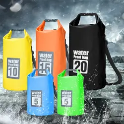 5L/10L/15L/20L Открытый водонепроницаемый водостойкий рюкзак рулон-топ плавающая сумка с 6,3 ''водонепроницаемый чехол для телефона для каякинга