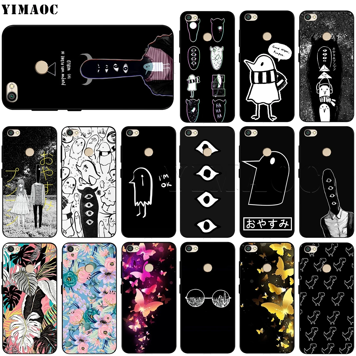 

YIMAOC Goodnight Punpun Case for Xiaomi Redmi mi Note MAX 3 6a 7 6 8 9 go se mi6 mi8 a1 a2 Lite for pocophone f1