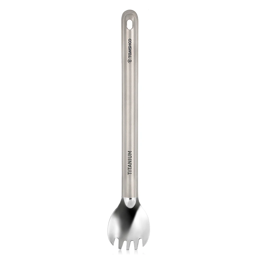 TOMSHOO titanium длинная ручка Spork наружная портативная матовая отделка ужин Spork Столовые приборы для кемпинга альпинистские принадлежности для пикника