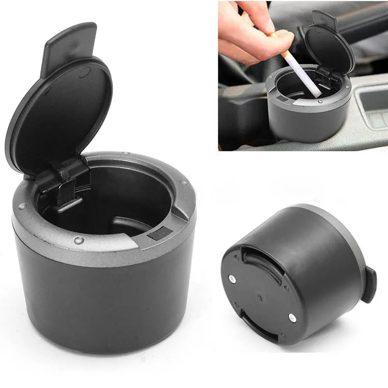 Newest Plastic Cigarette Smoking Cup Ashtray Ash Holder with Lid for Office/Home/Car