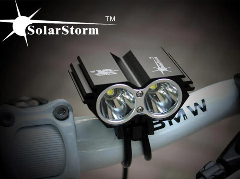 Excellent Waterproof 5000 Lumen 2x XML U2 LED Cycling Bicycle Bike Light Lamp HeadLight Headlamp +6400mAh Battery Pack +Charger 7