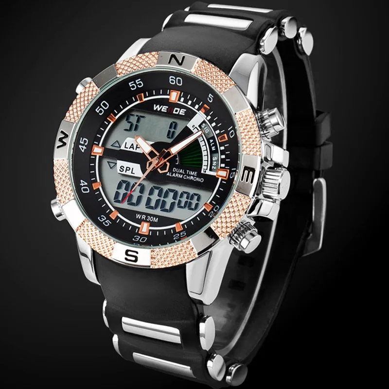 Купить Часы Мужские Спортивные Водонепроницаемые Противоударные
