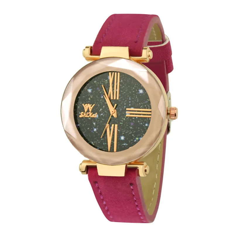 SHIKAI Ladies Leather Strap Creative Gift Quartz Watch ZYBSK-35 Lady Collection Female Watch With Date Bracelet #4a2  (9)