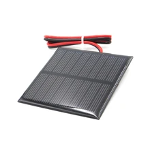 3V 3.5V 4V Solar Panel with 30cm wire Mini Solar System DIY For Battery Cell Phone Charger 0.36W 0.45W 0.9W 0.24W 0.6W 0.64W toy