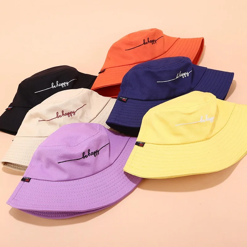 

Letter embroidery bucket hat for men women fashion outdoor fishing hat mens panama summer lovers flat hat hip hop bob cap
