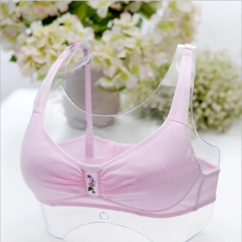 2017 new Child Cotton Bra For Young Girls Kids Teenage Underwear Wireless thin Small Training Puberty Bras Undergarment Clothes