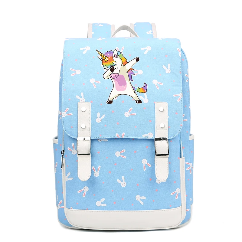 De dibujos animados de unicornio de bolsas para la escuela de los estudiantes lindo mochilas para niños adolescente niñas lienzo Teenangers Mochila FT De dibujos animados de unicornio de bolsas para la escuela de los estudiantes lindo mochilas para niños adolescente niñas lienzo Teenangers Mochila FT